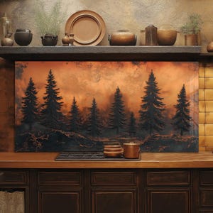 Dosseret en verre trempé, Couvercle d'évier de cuisine, Crédence en carreau, Protection de dosseret, Couvercle arrière de cuisinière, Décoration de cuisine, Planche à découper en verre