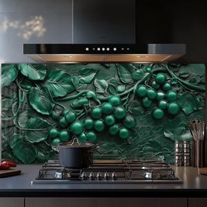 Dosseret en verre trempé, Couvercle d'évier de cuisine, Crédence en carreau, Protection de dosseret, Couvercle arrière de cuisinière, Décoration de cuisine, Planche à découper en verre