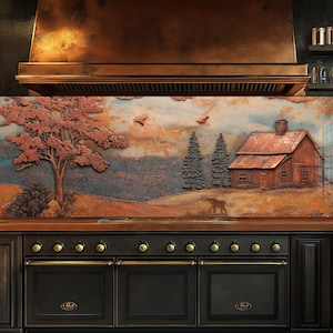 Dosseret en verre trempé, Couvercle d'évier de cuisine, Crédence en carreau, Protection de dosseret, Couvercle arrière de cuisinière, Décoration de cuisine, Planche à découper en verre