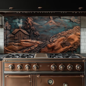 Dosseret en verre trempé, Couvercle d'évier de cuisine, Crédence en carreau, Protection de dosseret, Couvercle arrière de cuisinière, Décoration de cuisine, Planche à découper en verre