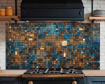 Tempered Glass Backsplash, Kitchen Sink Cover, Splashback Tile, Backsplash Guard, Stove Back Top Cover, Kitchen Decor, Glass Cutting Board
