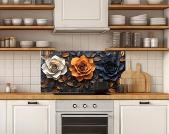 Tempered Glass Backsplash, Kitchen Sink Cover, Splashback Tile, Backsplash Guard, Stove Back Top Cover, Kitchen Decor, Glass Cutting Board