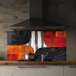 Dosseret en verre trempé, Couvercle d'évier de cuisine, Crédence en carreau, Protection de dosseret, Couvercle arrière de cuisinière, Décoration de cuisine, Planche à découper en verre