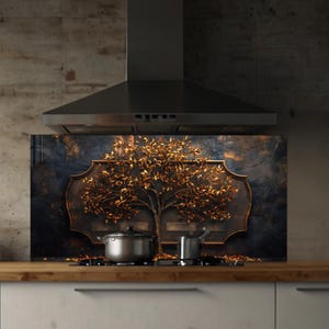 Tempered Glass Backsplash, Kitchen Sink Cover, Splashback Tile, Backsplash Guard, Stove Back Top Cover, Kitchen Decor, Glass Cutting Board