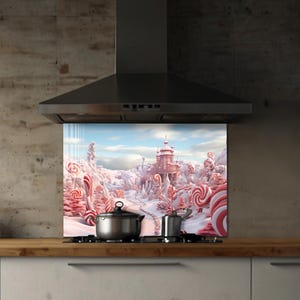 Dosseret en verre trempé, Couvercle d'évier de cuisine, Crédence en carreau, Protection de dosseret, Couvercle arrière de cuisinière, Décoration de cuisine, Planche à découper en verre