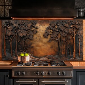 Dosseret en verre trempé, Couvercle d'évier de cuisine, Crédence en carreau, Protection de dosseret, Couvercle arrière de cuisinière, Décoration de cuisine, Planche à découper en verre