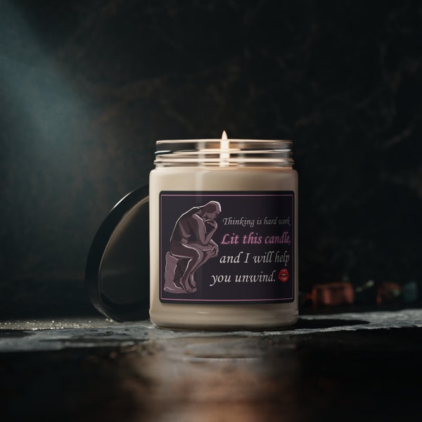 Let me help you unwind scented Soy Candle, 9oz