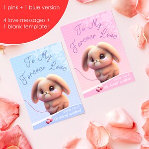 Niedliche Valentinstag Karte für Sie / für Ihn / für Freund / für Freundin / für Paare / Kaninchen-Design