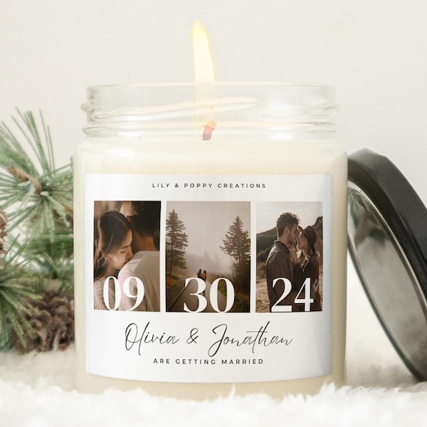 Benutzerdefinierte Hochzeitskerze, Hochzeitsgeschenk für Paar, Glückwunschgeschenk, Braut und Bräutigam Geschenk, Mr Mrs Geschenk, Verlobungskerze, personalisiert