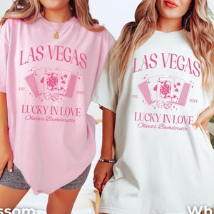 Las Vegas Bachelorette Shirt, Lucky in Love Bachelorette Shirt, Retro Casino Bach Trip Tee, Poker Dice Bachelorette, Custom Wedding Shirt