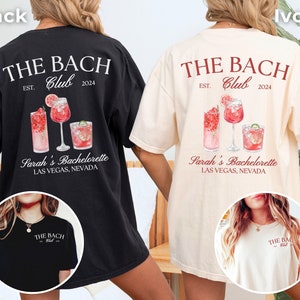 The Bach Club Bachelorette Shirts, Pink Cocktail Club Shirt, Custom Bachelorette Shirts, Personalized Luxury Bachelorette, Social Club Bach