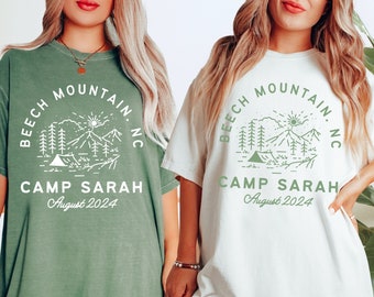 Custom Camping Bachelorette Shirt, Camp Bach, Personalized Bachelorette Shirts, Bridal Party Shirts, Luxury Bachelorette Shirt, Hiking Tees