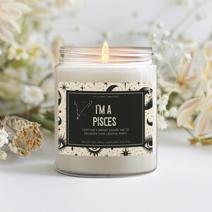 I&#39;m A Pisces Candle, Pisces Birthday Gift, Funny Zodiac Birthday Gift, Funny Candle, Pisces Bitch