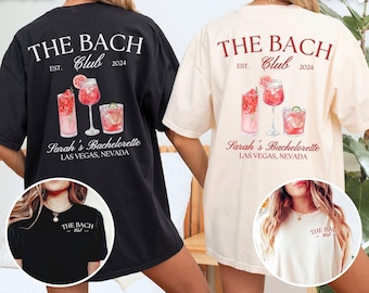 The Bach Club Bachelorette Shirts, Pink Cocktail Club Shirt, Custom Bachelorette Shirts, Personalized Luxury Bachelorette, Social Club Bach