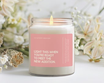 Light This When New Addition Candle, Pregnancy Announcement, Husband Gift, Pregnancy Gift, Funny Mom Presents, Funny New Baby Candle