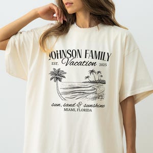 Custom Comfort Color Family Vacation 2025 Shirts, Custom family Trip Shirt, Personalized Beach Trip Shirt, Matching Group Vacay Shirts
