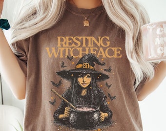 Resting Witchface Shirt, Witchy Halloween Shirt, Witch Shirts, Funny Halloween Shirt, Fall Shirt, Mystical Witch Shirt, Boho Fall Shirt