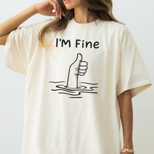 I&#39;m Fine Shirt, Mental Health Awareness, Motivational Tee, Mental Health Matters, Cute Brain Shirt, School Psychologist Gift, Sarcastic Tee