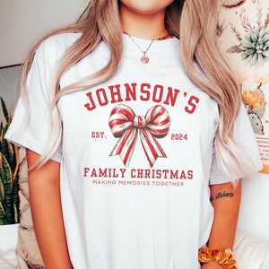 Passende Familie Weihnachten Shirts, personalisierte Name Familie Shirts, benutzerdefinierte Name Shirts, personalisierte Weihnachten Familie T-Shirt, Urlaub Tshirt