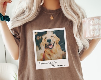 Custom Pet Portrait Shirt Gift, Custom Polaroid Dog Shirt, Personalized Pet Shirt, Bootleg Shirt, Dog Remembrance Gift, Dog Mom Gifts