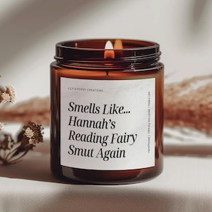 Custom Fairy Smut Reader Candle, Smells Like She's Reading Candle, Funny Candle Gift, Book Lover Candle, Bookworm, Booktok, Smut Lover Gift