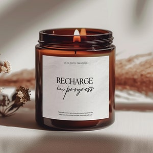 Recharge In Progress Candle, Funny Candle, Joke Candle, Rude Candle, Sarcastic Gifts for Her, Gift for Her, Valentine Gift for Her