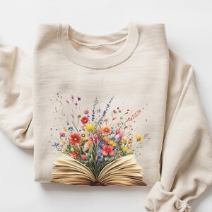 Floral Book Sweatshirt, Booktrovert Shirt, Book Lover Gifts, Gifts For Book Lover, Floral Shirt, Book Shirts,Bookish Gifts, Flower Shirt