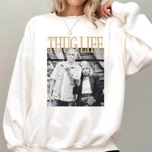Thug Life Sweatshirt, Thug Life Retro Graphic Tee, Oversized T-Shirt, 90s Inspired Hip Hop Shirt, Unisex Casual Wear, Fun Graphic T-Shirt