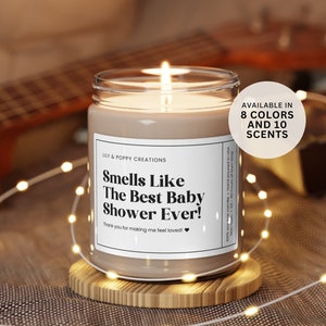 Smells Like Best Baby Shower Ever Candle, Baby Shower Gift, Pregnant Mom Gift, Bridal Shower Hostess Gift, Thank You Gift, New Mom Gift