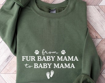 Sudadera De Mamá de Bebé Peludo a Mamá de Bebé, Camiseta de Mamá Nueva, Camiseta de Revelación de Embarazo, Anuncio de Bebé, Sudadera del Día de la Madre, Mamá Embarazada