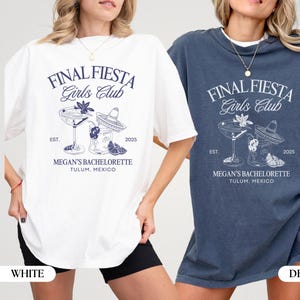 Final Fiesta Bachelorette Party Shirts, Mexico Bachelorette Shirt, Custom Beach Bach Shirt, Social Cocktail Club, Luxury Tropical Bach Merch