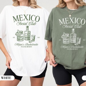 Mexico Bachelorette Party Shirts, Personalized Bachelorette Shirts, Custom Beach Bach Shirt, Final Fiesta Bachelorette, Social Cocktail Club