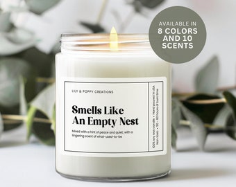 Vela divertida de nido vacío, Club del nido vacío, Regalo para padres, Regalo de casa vacía para mamá y papá, Regalos de jubilación, Regalo para ir a la universidad