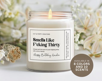 Smells Like 30th Birthday Candle, 30th Birthday Gift For Her, 30th Birthday Candle, Birthday Gift For Him, Not In Your Twenties Funny Candle