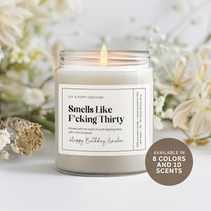 Smells Like 30th Birthday Candle, 30th Birthday Gift For Her, 30th Birthday Candle, Birthday Gift For Him, Not In Your Twenties Funny Candle