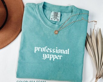 Professioneel Yapper Comfort Colors®-shirt, sarcastisch moedershirt, shirt grappige vrouw, trendy shirt voor vrouwen, trendy meme-shirt, Yapper Moms