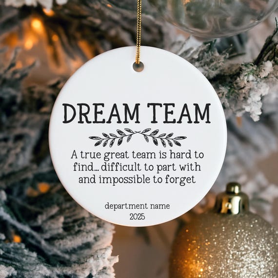 Teamwork Makes The Dream Work Ceramic Ornament