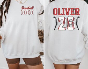 Personalizowana koszulka dla mamy baseballowej, numer z nazwą drużyny baseballowej, spersonalizowana koszulka z numerem baseballowym, koszulka dla mamy baseballowej, słodka bluza baseballowa