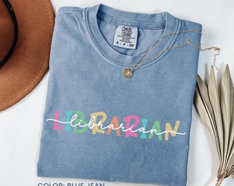 Camiseta de bibliotecario, regalo para bibliotecario, camiseta de lectura, camiseta de bibliotecario, camiseta de bibliotecario escolar, regalo de lectura de libros, color cómodo