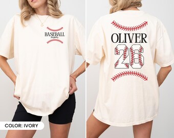 Personalizowana koszulka dla mamy baseballowej, numer z nazwą drużyny baseballowej, spersonalizowana koszulka z numerem baseballowym, koszulka dla mamy baseballowej, słodka bluza baseballowa
