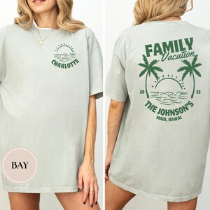 Comfort Color Family Vacation Shirts, Custom family Trip Shirt, Personalized Beach Trip Shirt, Matching Group Vacay Shirt, Tropical Vacation