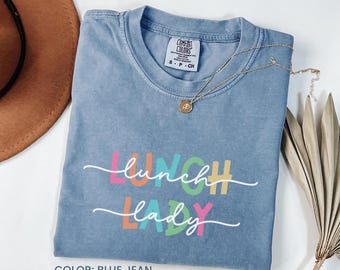 Camisa Lunch Lady, Cor Confortável, Camisa Lunch Lady, Presente Para Lunch Lady, Camisa Para Funcionária De Cafeteria, Presente Escolar, Presente Lunch Lady, Camiseta Lunch Lady