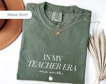 In meiner Lehrära Benutzerdefinierte Komfort Farbe Shirt, Lehrer Benutzerdefinierter Name Shirt, Lehrer Wertschätzung Geschenk, Lehrer Era Shirt, personalisierter Name