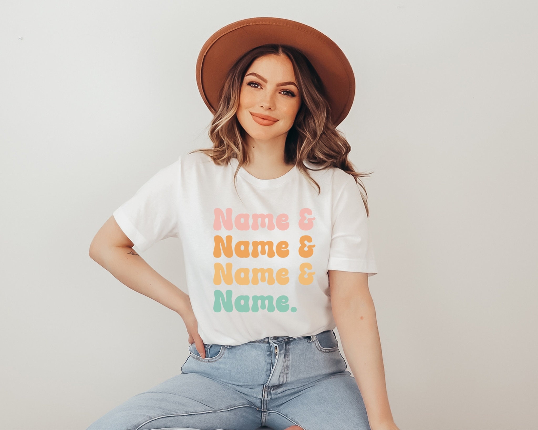 Custom Name List Shirt, Custom Vintage Shirt, Personalized Name Shirt ...
