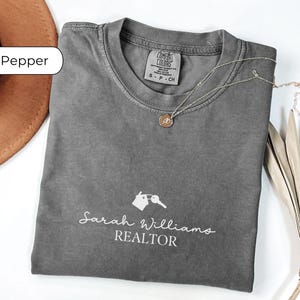 Koszula Custom Realtor Comfort Color, Koszula agenta nieruchomości, Prezent dla agenta nieruchomości, Koszula agenta nieruchomości, Koszulki dla agentów nieruchomości, Prezenty dla agentów nieruchomości