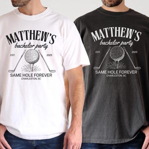Custom Golf Bachelor Party Shirts, Funny Bachelor Shirts, Groom Party Shirts, Same Hole Forever Shirt, Groomsman Gifts, Mens Trip Shirts