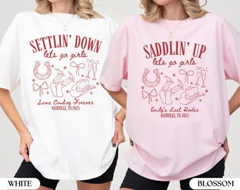 Custom Western Bachelorette Shirt, Cowgirl Bridal Party Shirt, Same Cowboy Forever, Nashville Bach Shirt, Matching Country Bridal Party