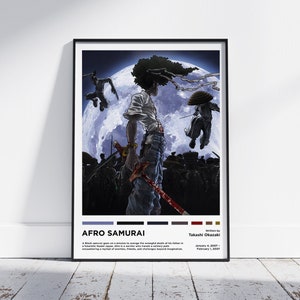 Anime Afro Samurai' Poster, picture, metal print, paint by Syafia Studio