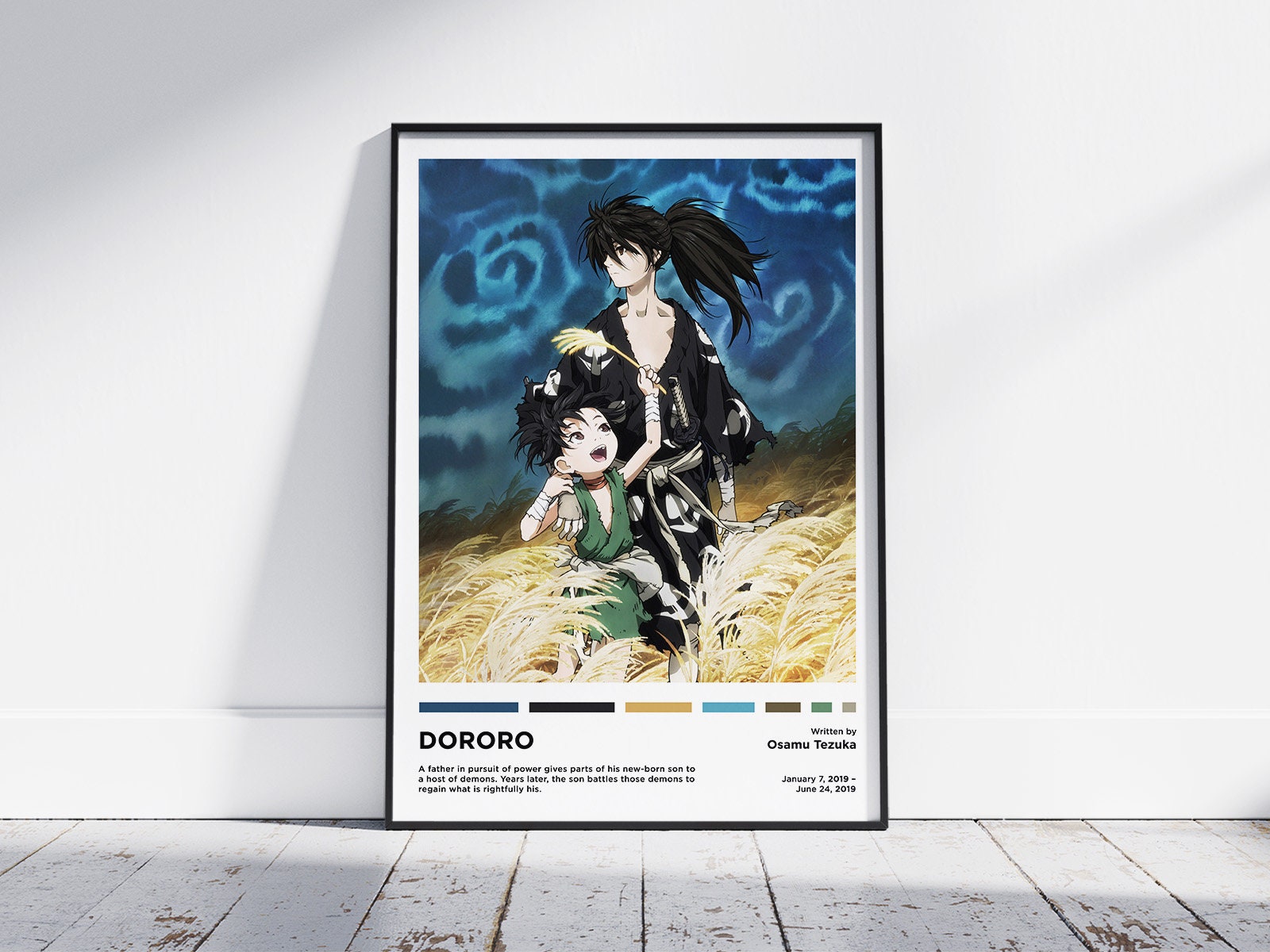 Dororo - Hyakkimaru - yokai - fanart - anime - manga - samurai - assassin -  fantasy - Painting - Poster - Wall Art - 4x6, 8x11 12x18 Print