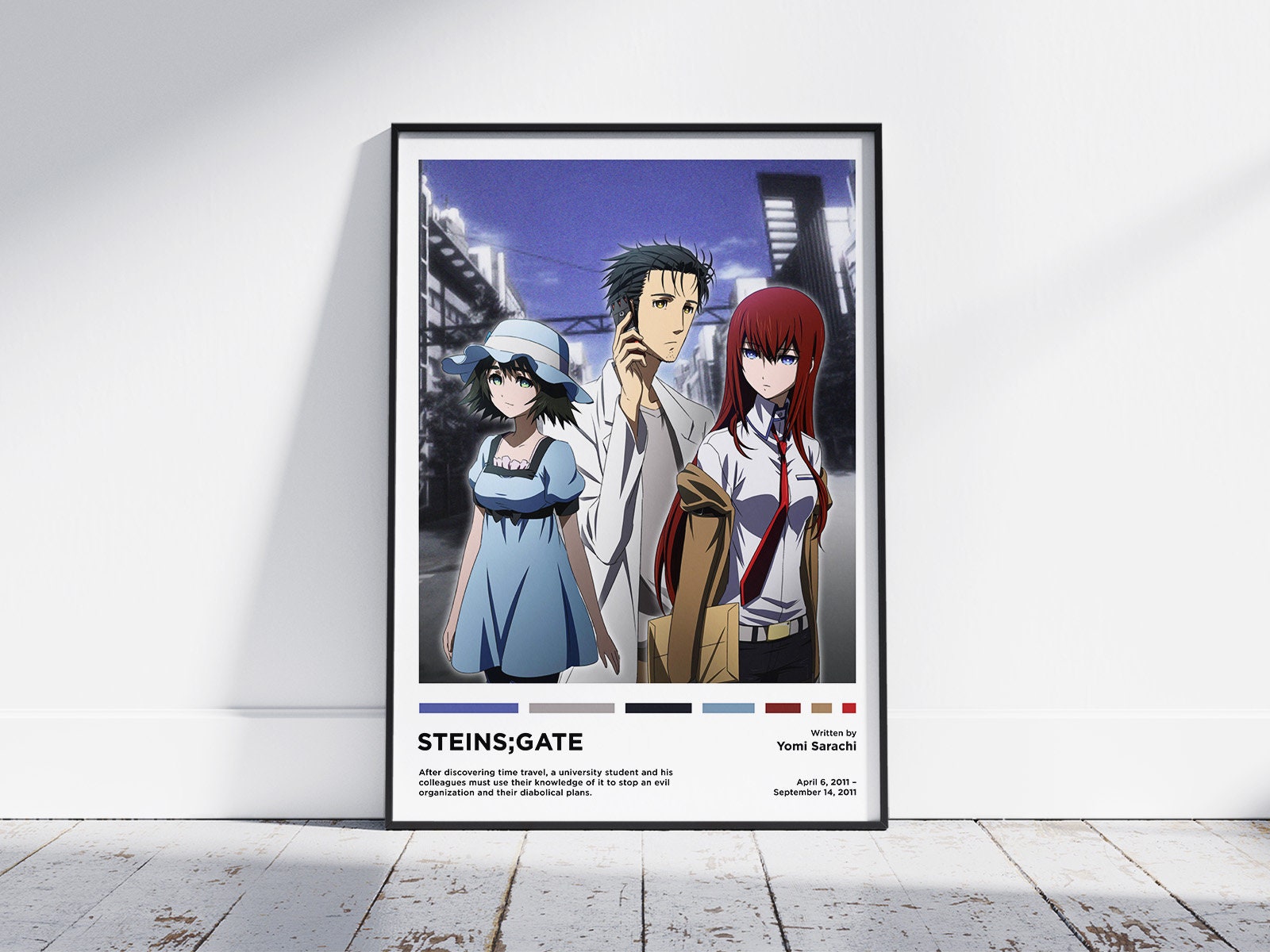  Steins Gate Anime Movie Day Comic Poster Vintage Metal Tin Logo  Wall Home Wall Art Metal Tin Logo Cave Bar Club Metal Tin logo 8x12 inches:  Posters & Prints